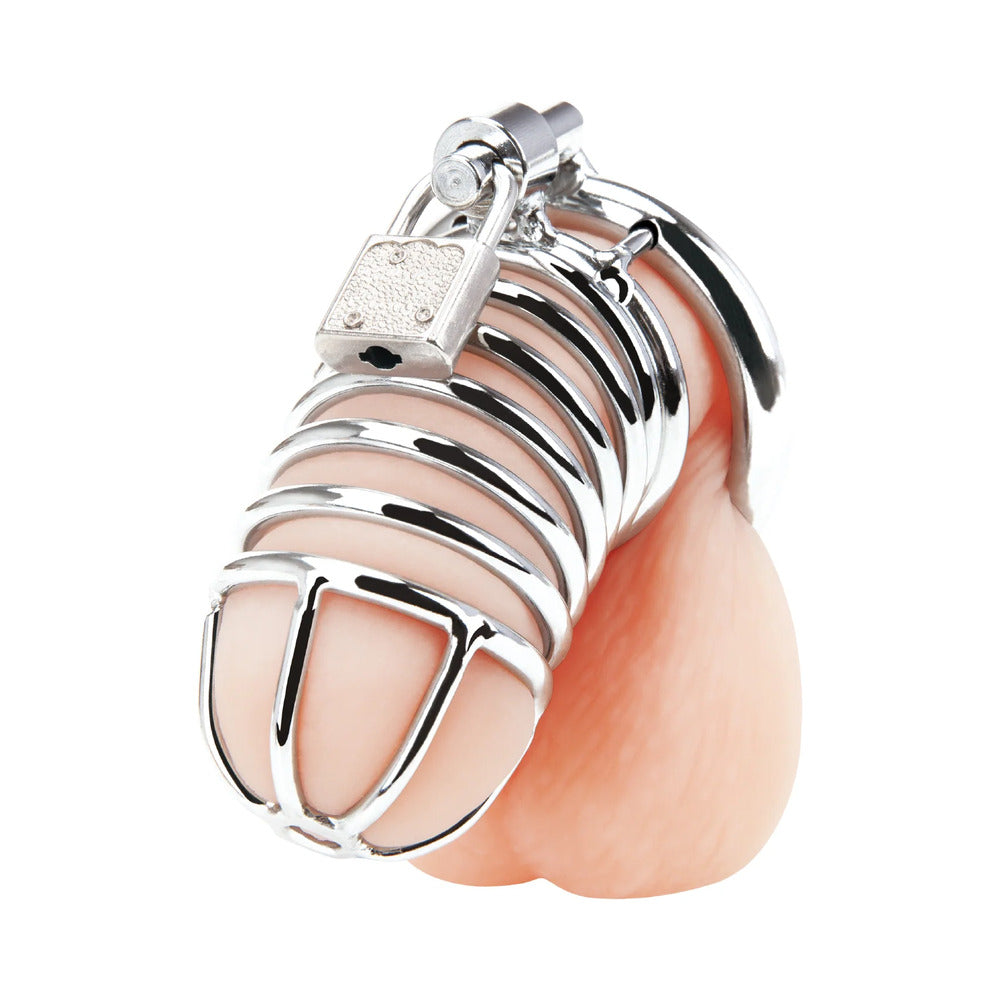 Blue Line Deluxe Metal Chastity Cage