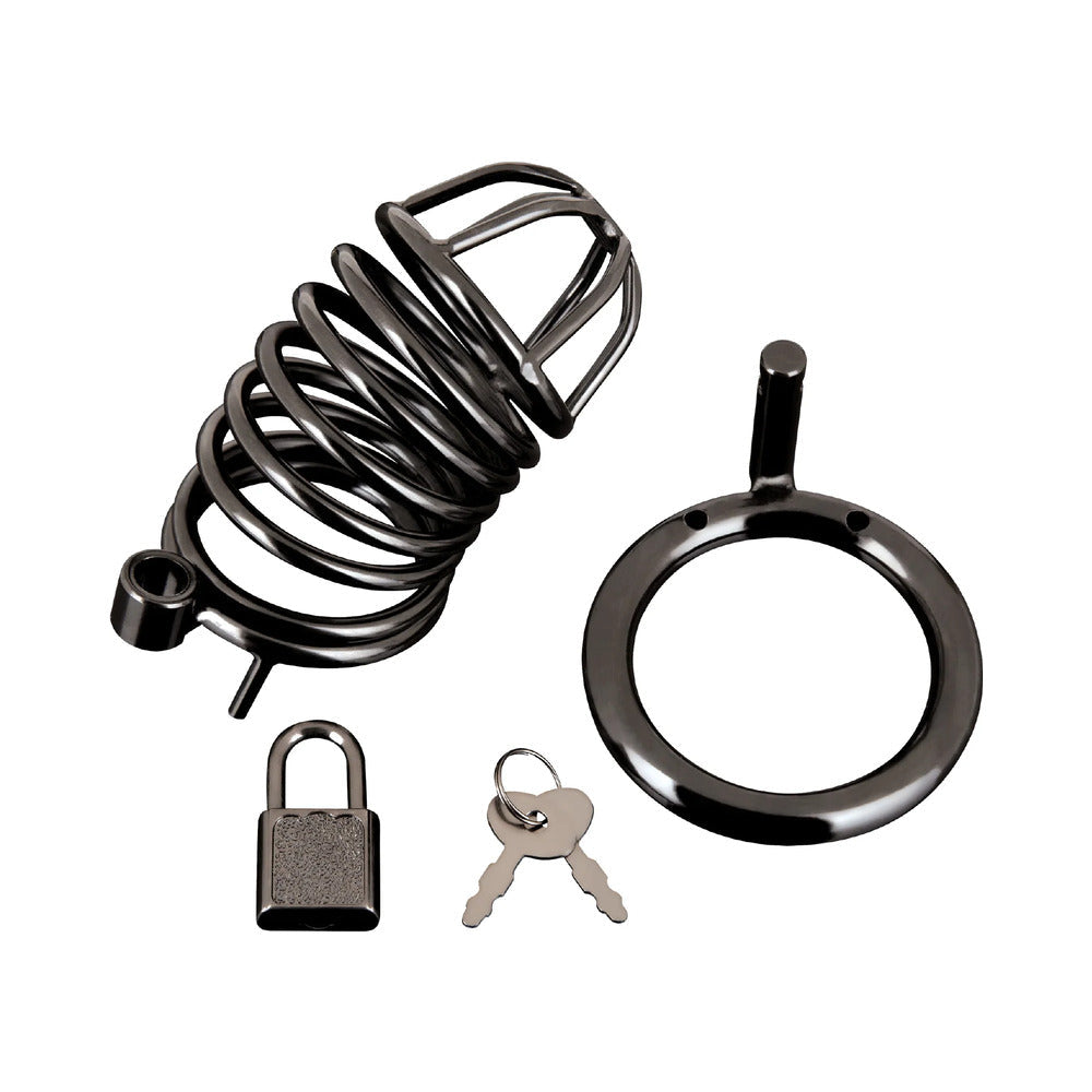 Blue Line Deluxe Metal Chastity Cage