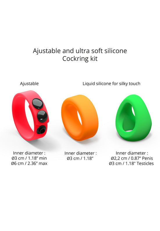 Neon Silicone Ring Trio